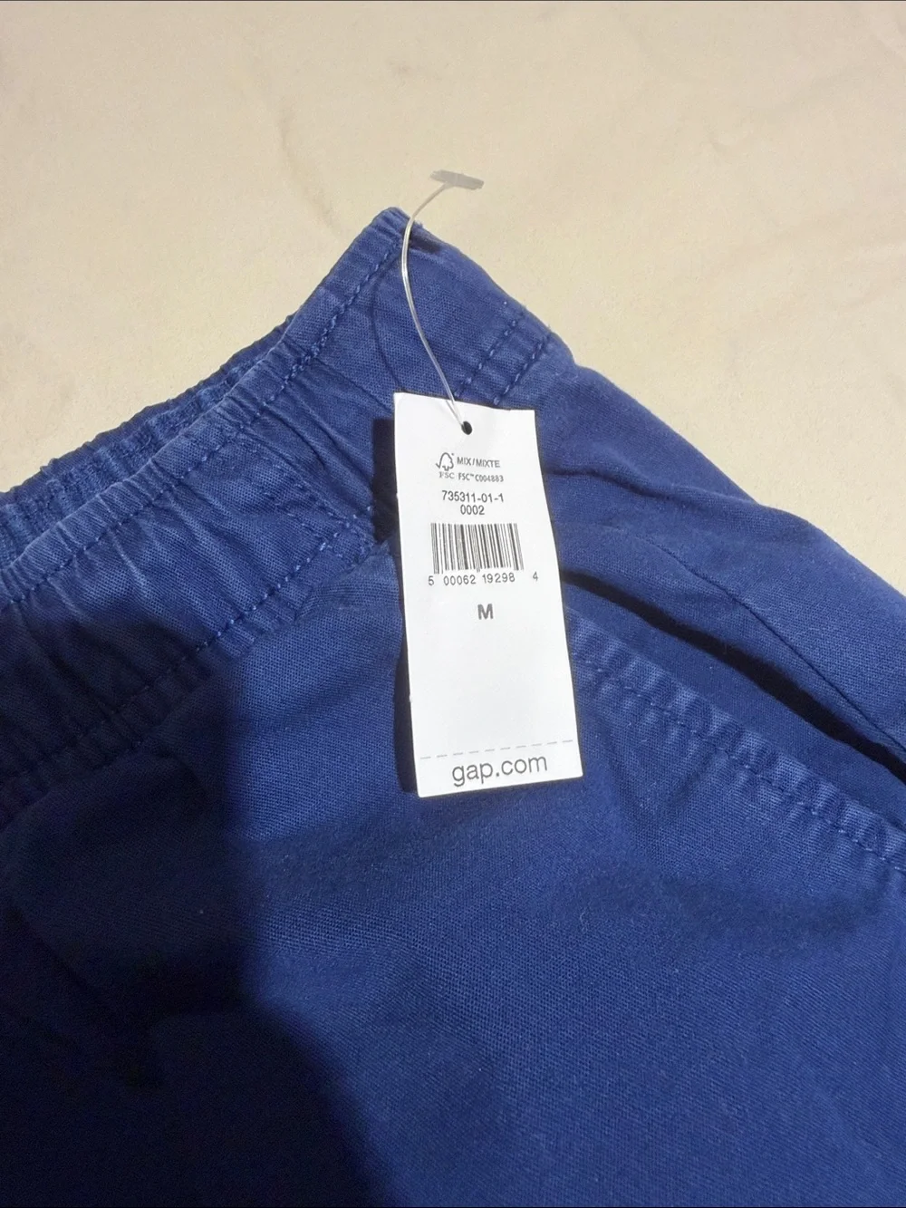 Men's Gap Blue Drawstring Casual Shorts Size Medium